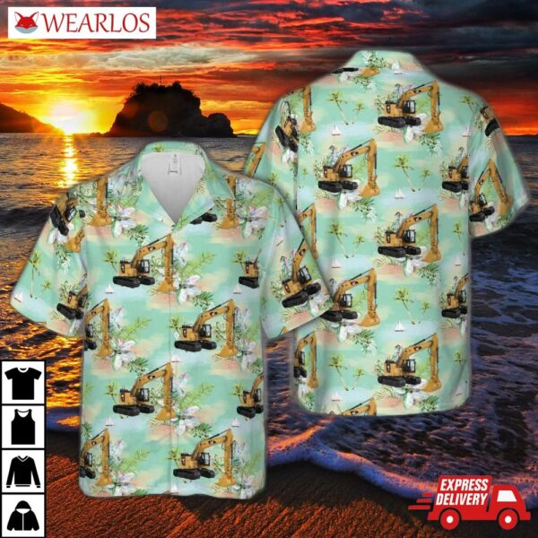 Cat 335f L Cr Hydraulic Excavator Hawaiian Shirt