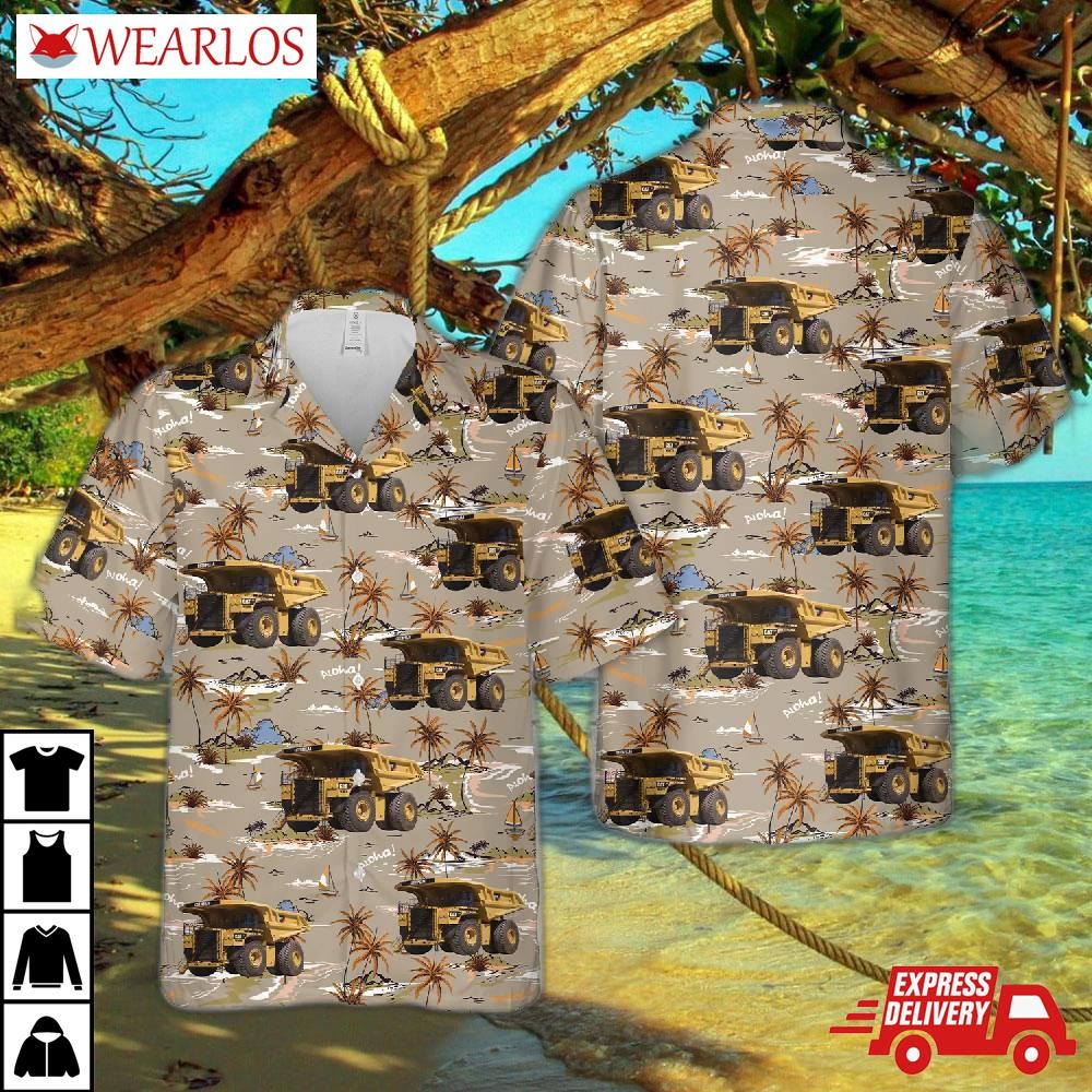 Caterpillar 797f Mining Dump Truck Hawaiian Shirt