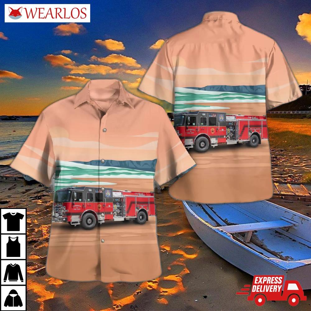 Commack, New York, Commack Fire Department Hawaiian Shirt