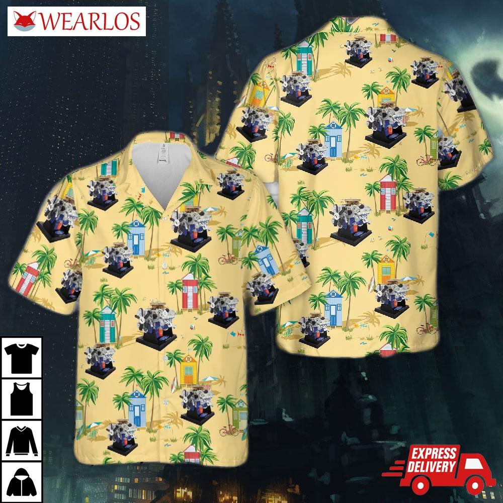 Ford 427 Sohc Engine Hawaiian Shirt