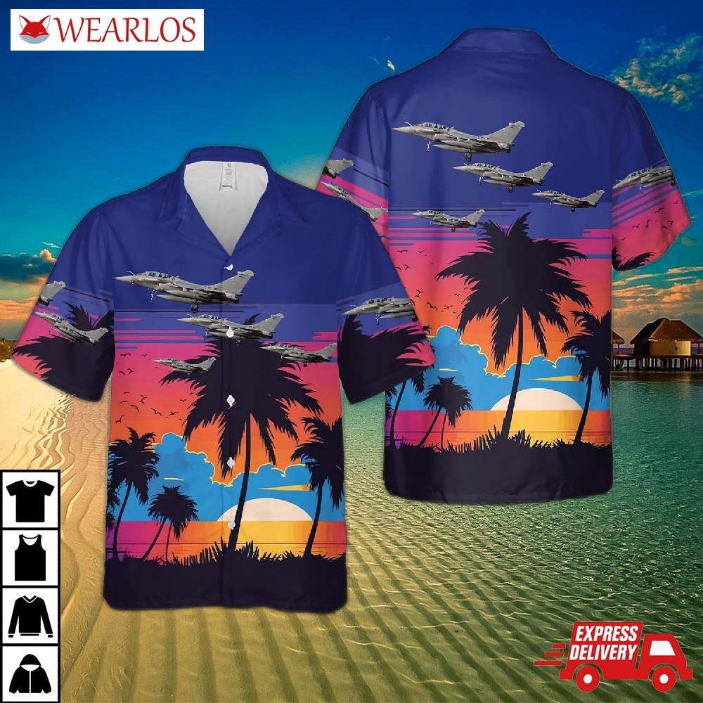 French Air And Space Force Dassault Rafale B Hawaiian Shirt