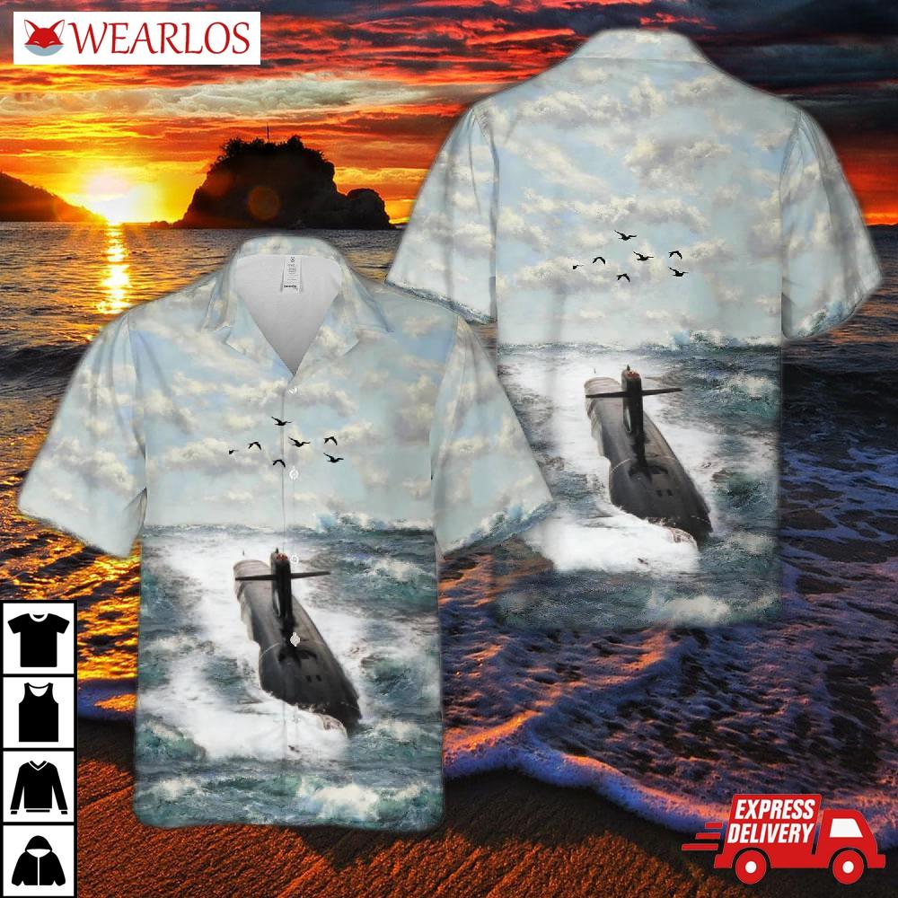 French Navy Triomphant-class Submarine Hawaiian Shirt