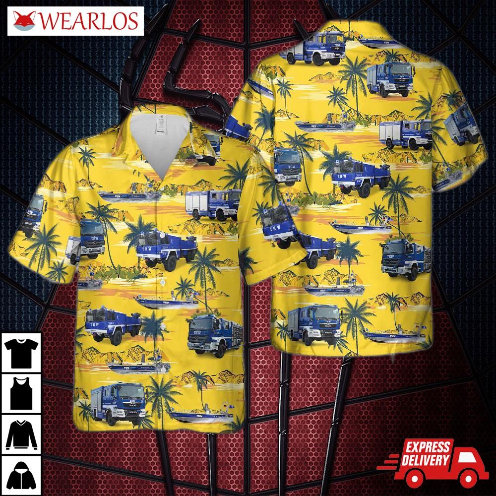 German Technisches Hilfswerk Hawaiian Shirt