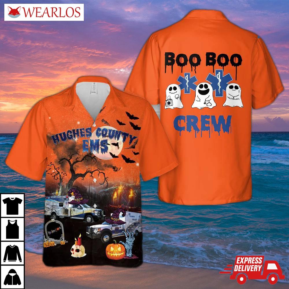 Hughes County Ems Halloween Hawaiian Shirt