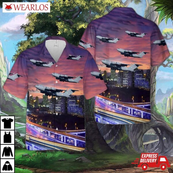 Indian Air Force Boeing C-17a Globemaster 3D Hawaiian Shirt