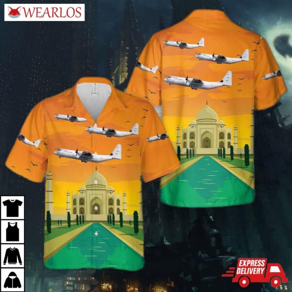 Indian Air Force Lockheed Martin C-130j Super Hercules Hawaiian Shirt
