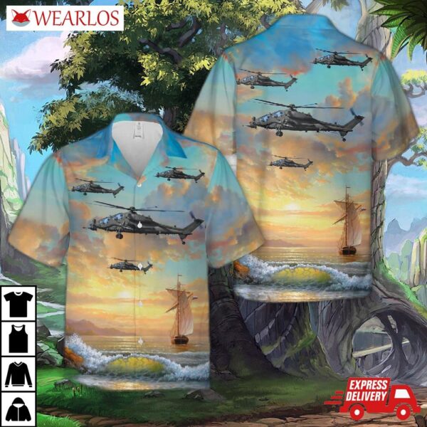 Italian Air Force Ah-129d Mangusta Hawaiian Shirt