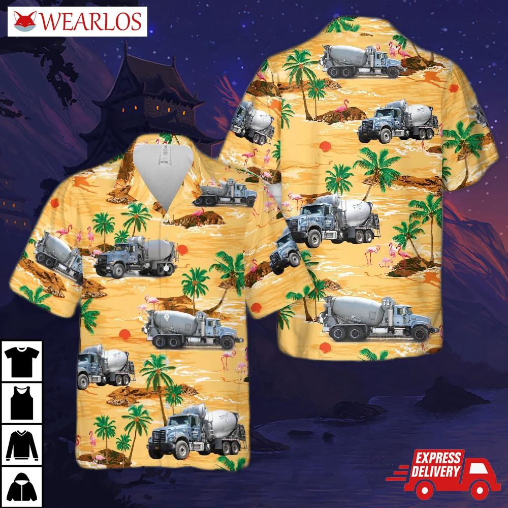 Jenna Concrete Mack Granite Mixer Hawaiian Shirt