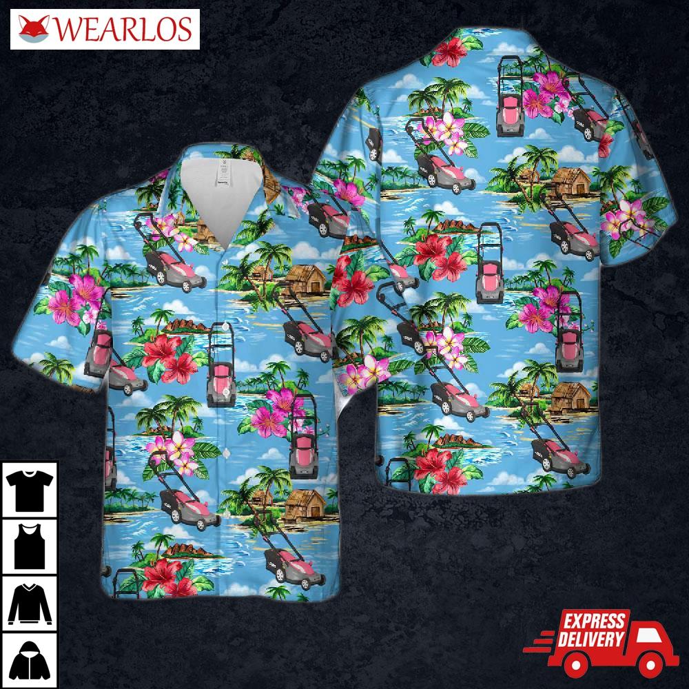 Lawn Mower Cobra Gtrm38p Limited Edition Electric Lawnmower Hawaiian Shirt