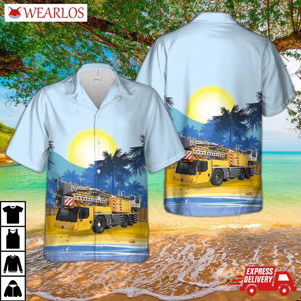 Liebherr Telescopic Mobile Cranes Mk 73-3.1 Construction Crane Hawaiian Shirt