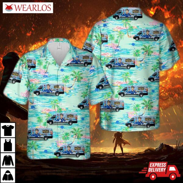 Long Valley, New Jersey, Washington Township Police Department Ice Cream Truck Hawaiian Shirt
