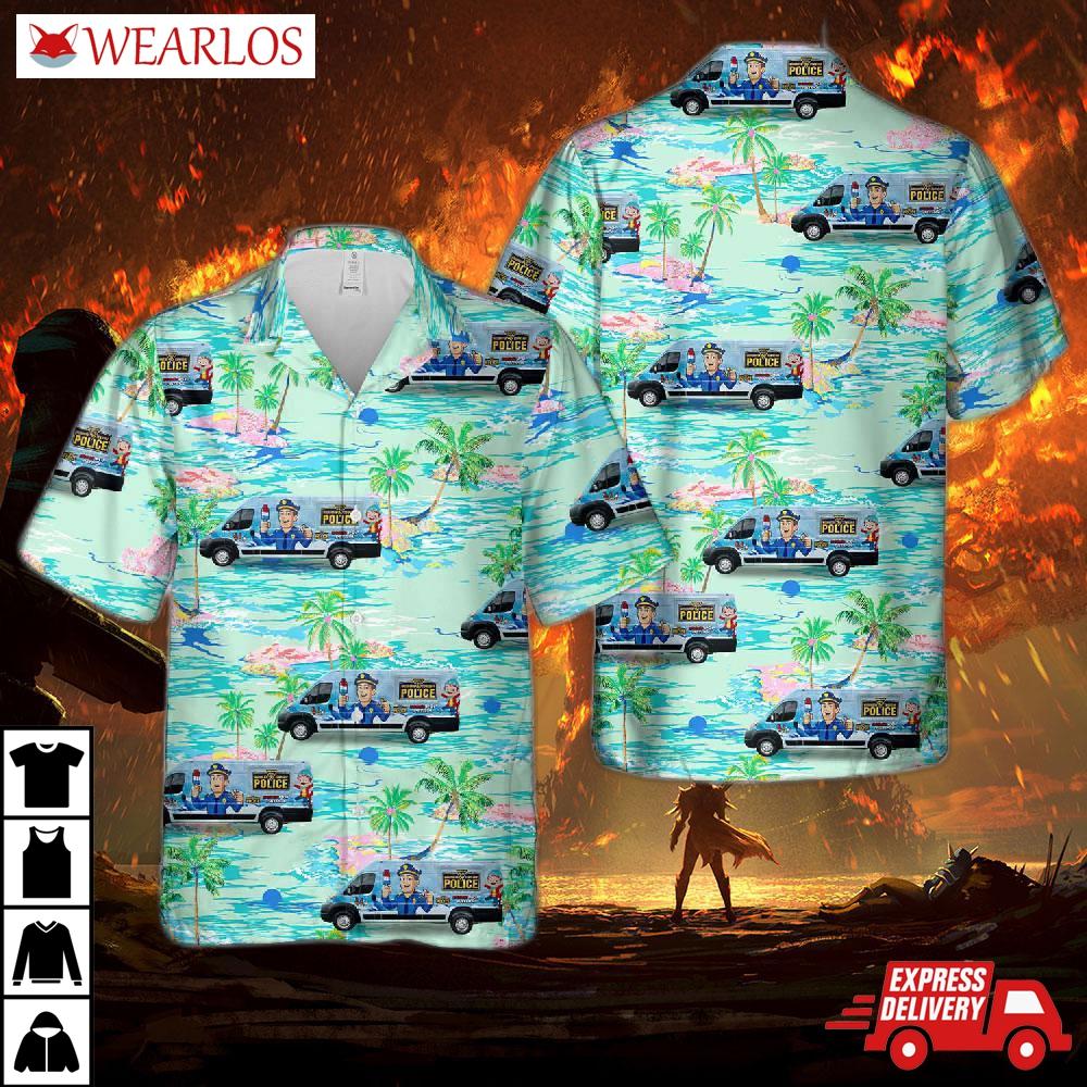 Long Valley, New Jersey, Washington Township Police Department Ice Cream Truck Hawaiian Shirt