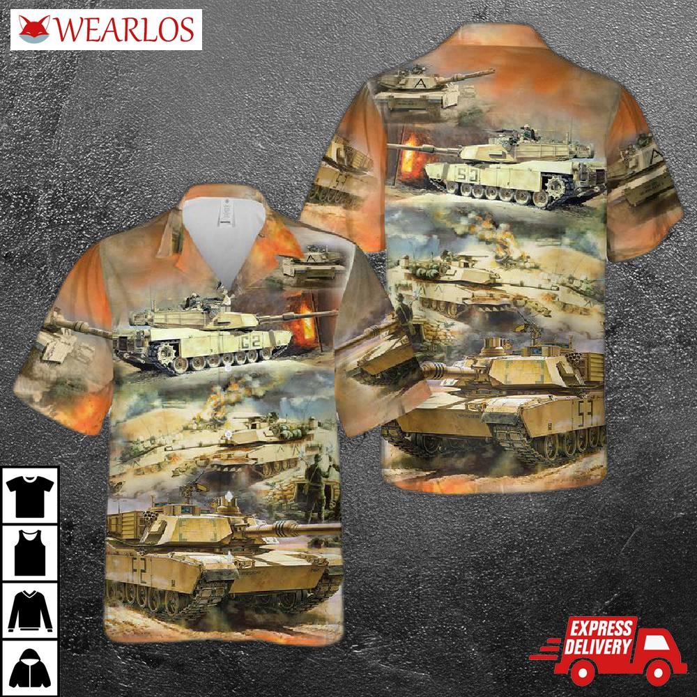 M1 Abrams Tank Hawaiian Shirt