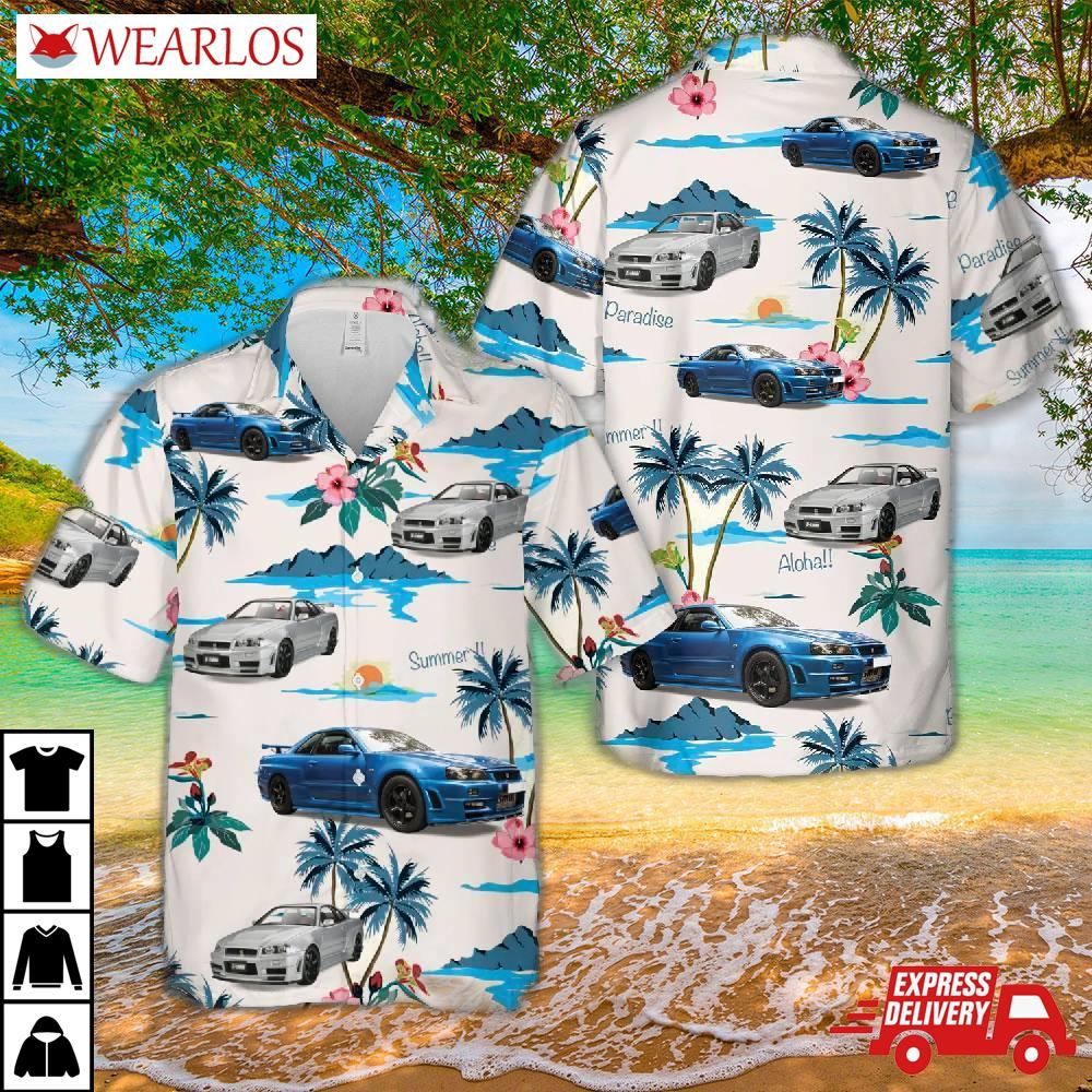 Nissan Skyline Gt-r R34 Hawaiian Shirt