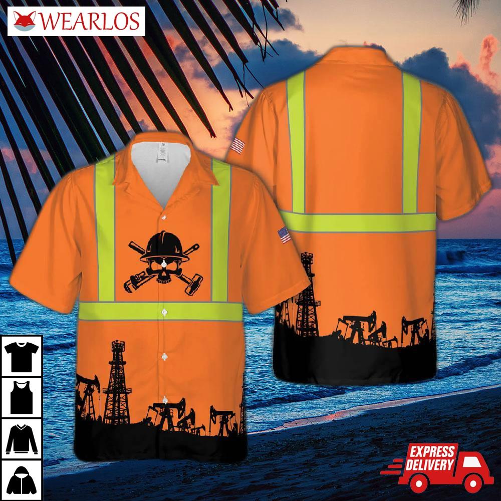 Oilfield Sunset Hawaiian Shirt