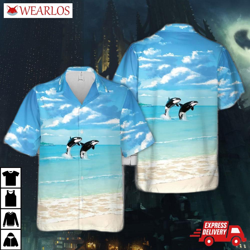 Orcas (killer Whales) Hawaiian Shirt