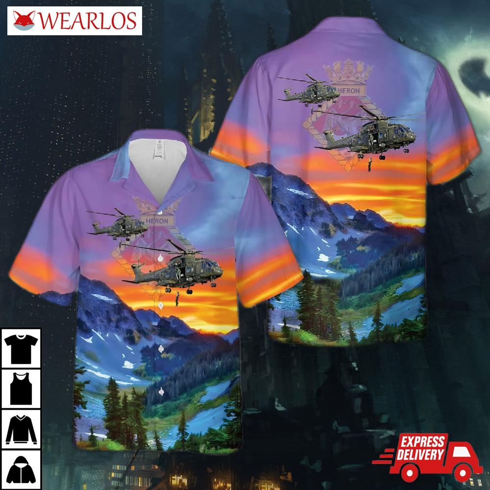 Rnas Yeovilton (hms Heron) 846 Naval Air Squadron Hawaiian Shirt