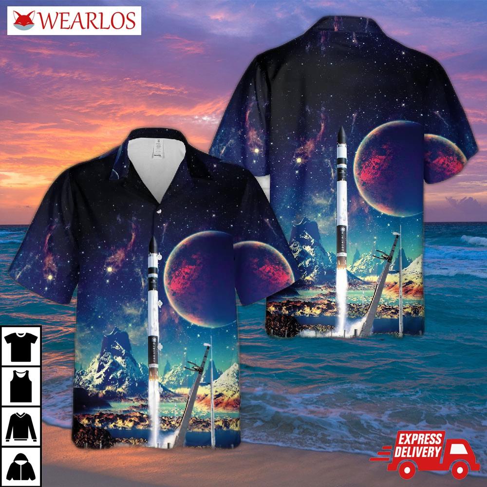 Rocket Lab Electron Launching Tropics In 2023 Hawaiian Shirt
