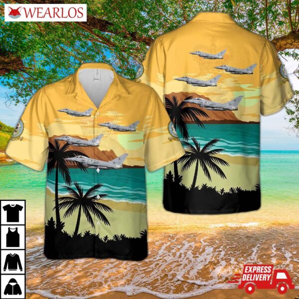Royal Air Force No. 11 Squadron Raf Eurofighter Typhoon Fgr.4 Hawaiian Shirt
