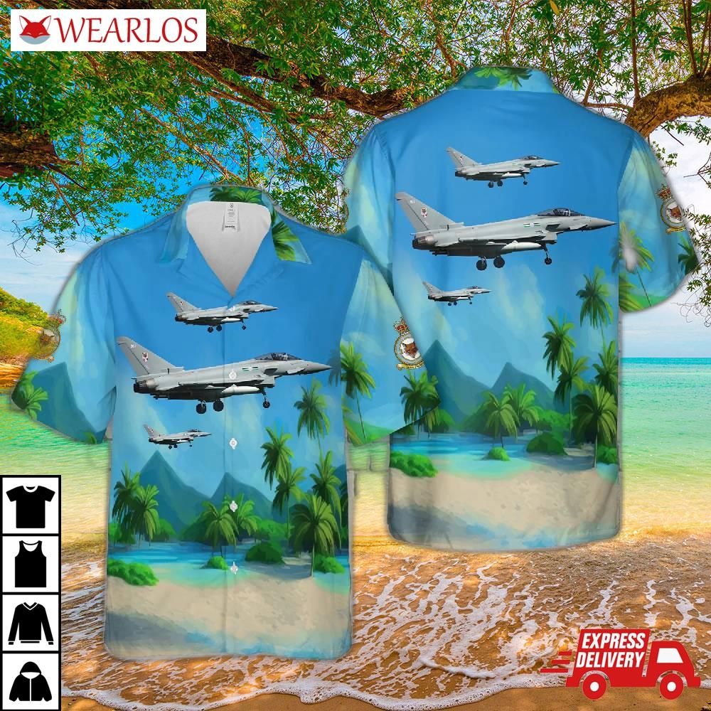 Royal Air Force No. 12 Squadron Raf Eurofighter Typhoon Fgr4 Zk361 Hawaiian Shirt