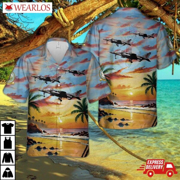 Royal Air Force No. 17 Squadron Sepecat Jaguar Gr.1 Xx768 Hawaiian Shirt