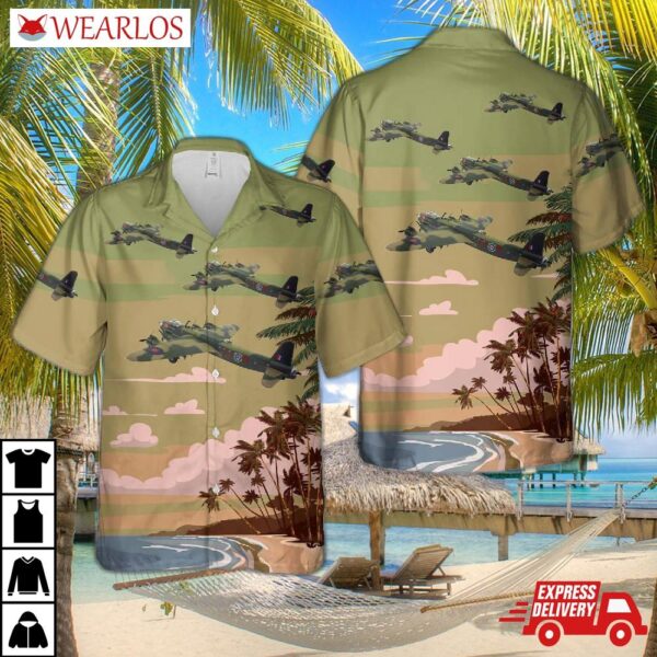 Royal Air Force Short Stirling Bomber "jolly Roger" Hawaiian Shirt