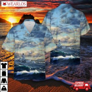 Royal Navy Hms Richmond (f239) Type 23 Frigate Hawaiian Shirt