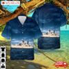 Royal Navy Hms Sheffield (d80) Type 42 Destroyer Hawaiian Shirt