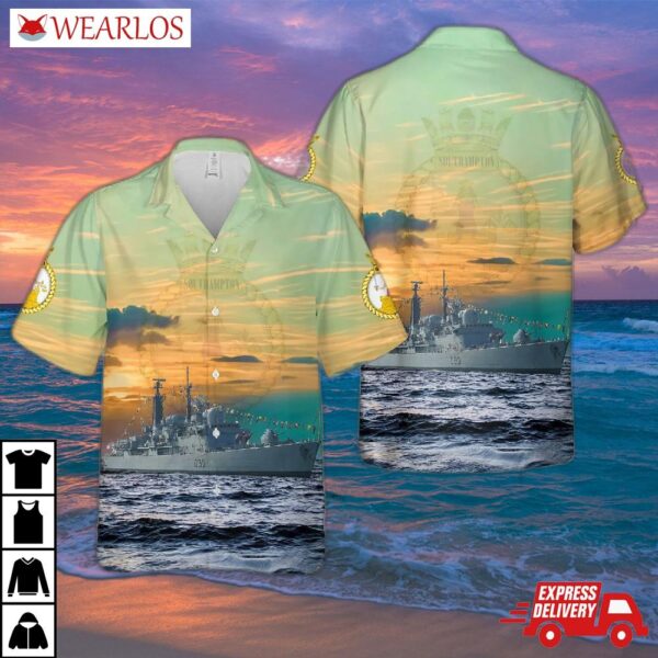 Royal Navy Hms Southampton (d90) Hawaiian Shirt