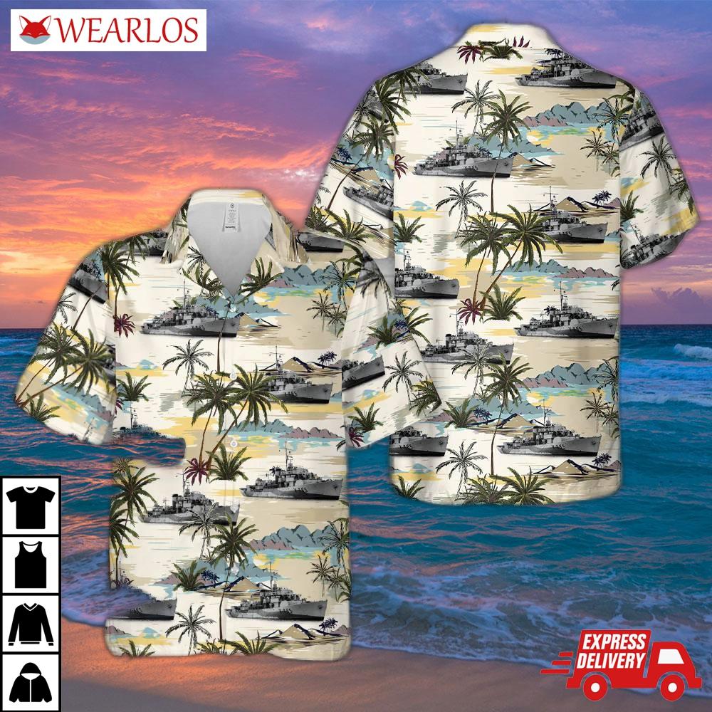 Royal New Zealand Navy Hmnzs Arabis (k385) Flower-class Corvette Hawaiian Shirt