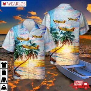 Royal Norwegian Air Force Saab Safari Hawaiian Shirt