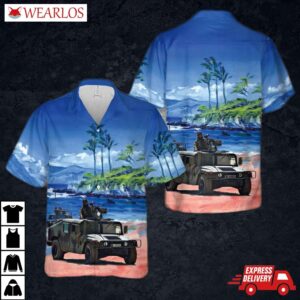 Spanish Marine Humvee Browning M-2 Hawaiian Shirt