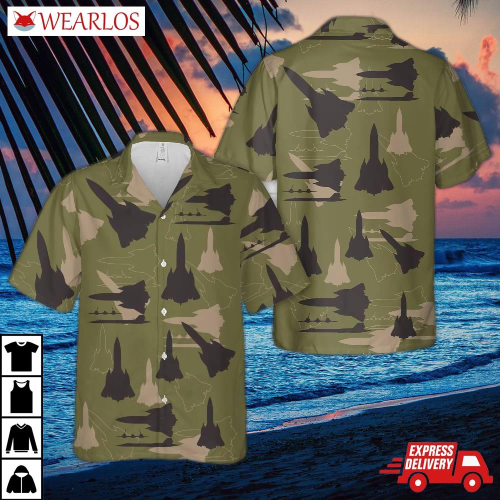 Sr-71 Blackbird Silhouette Hawaiian Shirt