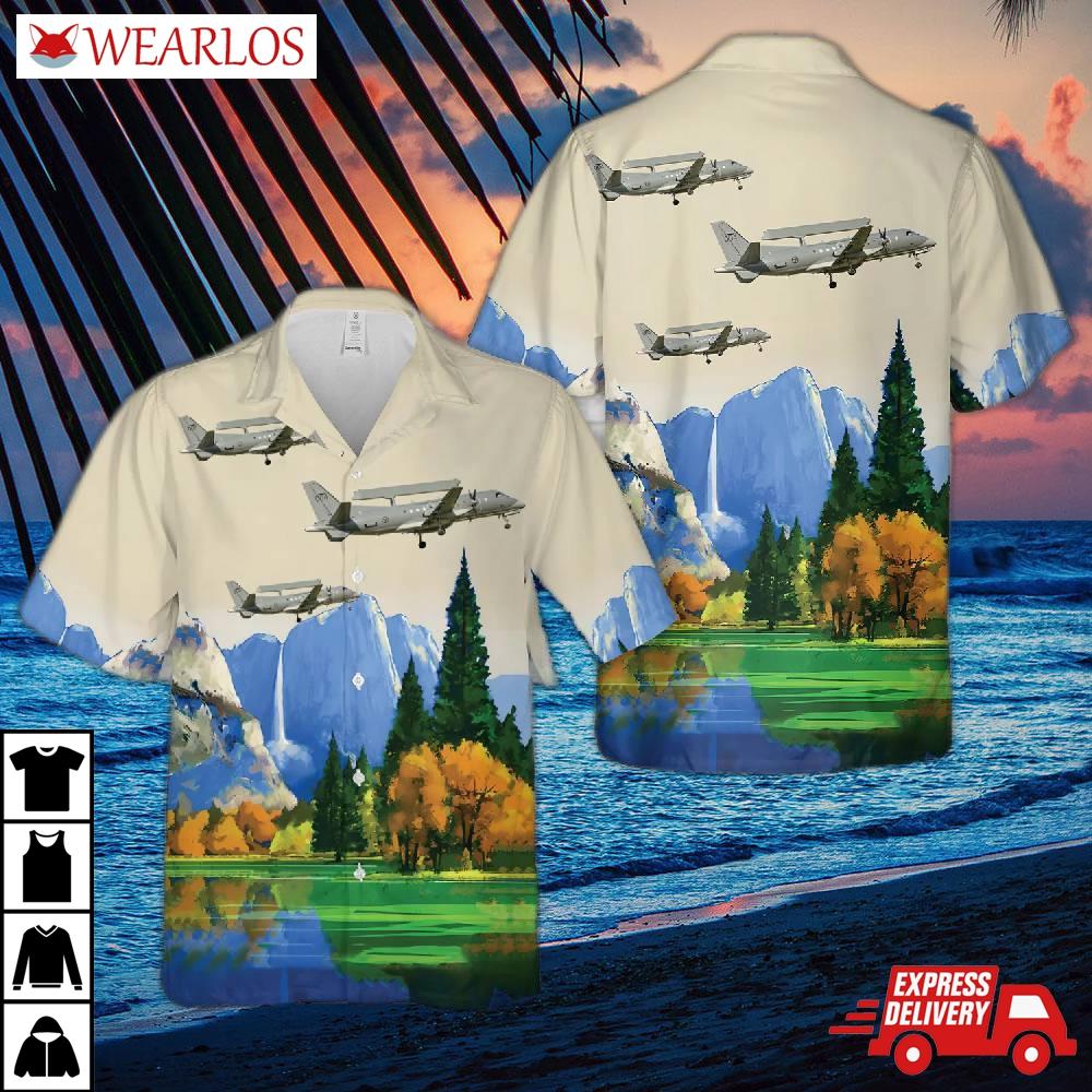 Swedish Air Force Saab S 100d Argus (340 Aew&c) Hawaiian Shirt