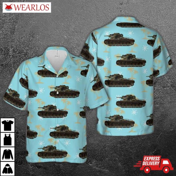 Swedish Army Camouflaged Strv M/42, 1945 Hawaiian Shirt