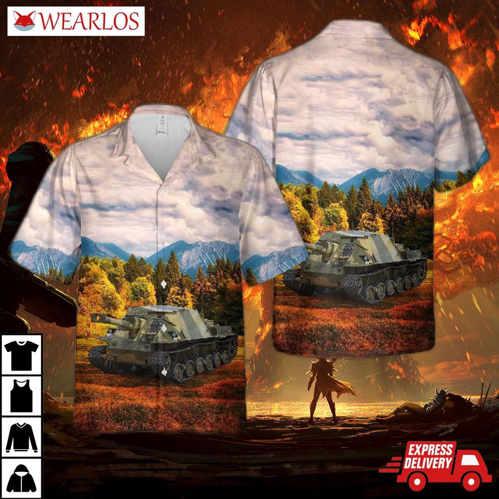 Swedish Army Infanterikanonvagn 103 Hawaiian Shirt