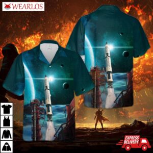 Titan Ii Rocket Launching Gemini 11 Spacecraft Hawaiian Shirt