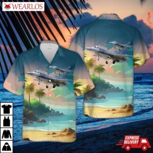 Turkish Air Force General Dynamics (tusas) F-16cg Night Falcon (401) Hawaiian Shirt