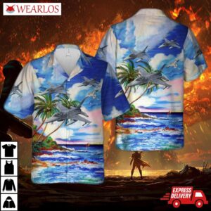 Turkish Air Force Lockheed Martin (tusas) F-16cj Fighting Falcon Hawaiian Shirt