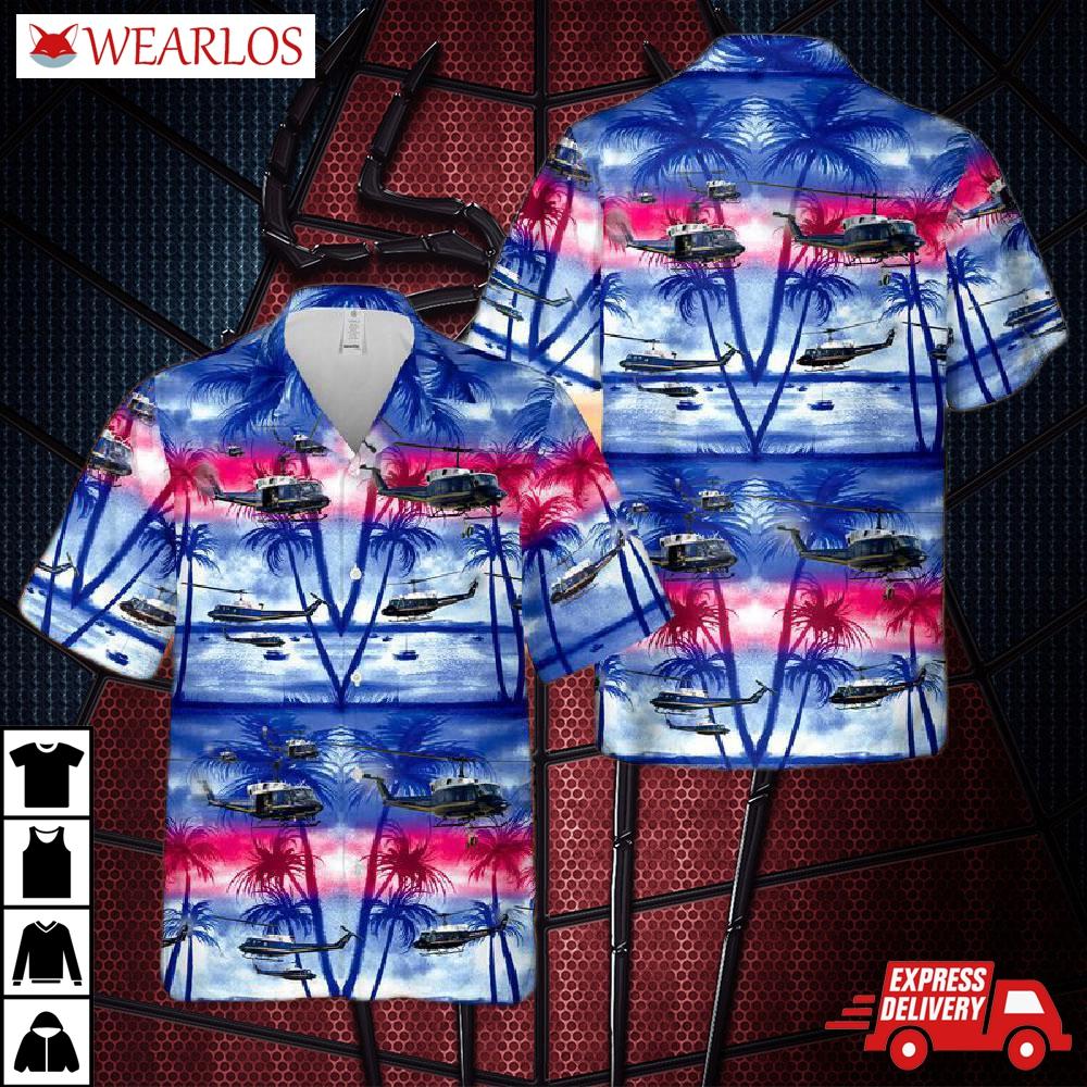 Uh-1n 1st Helicopter Hawaiian Shirt