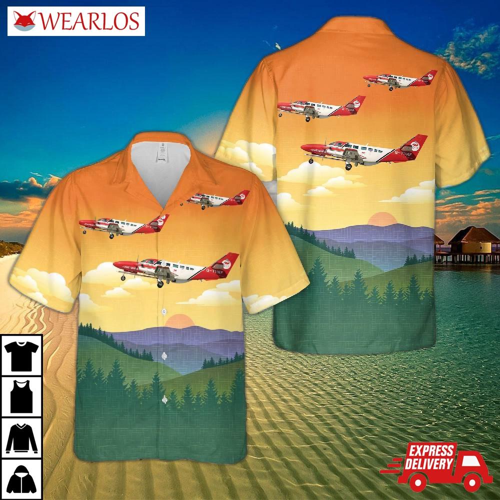 Uk - Coast Guard Reims F406 Caravan Ii Hawaiian Shirt