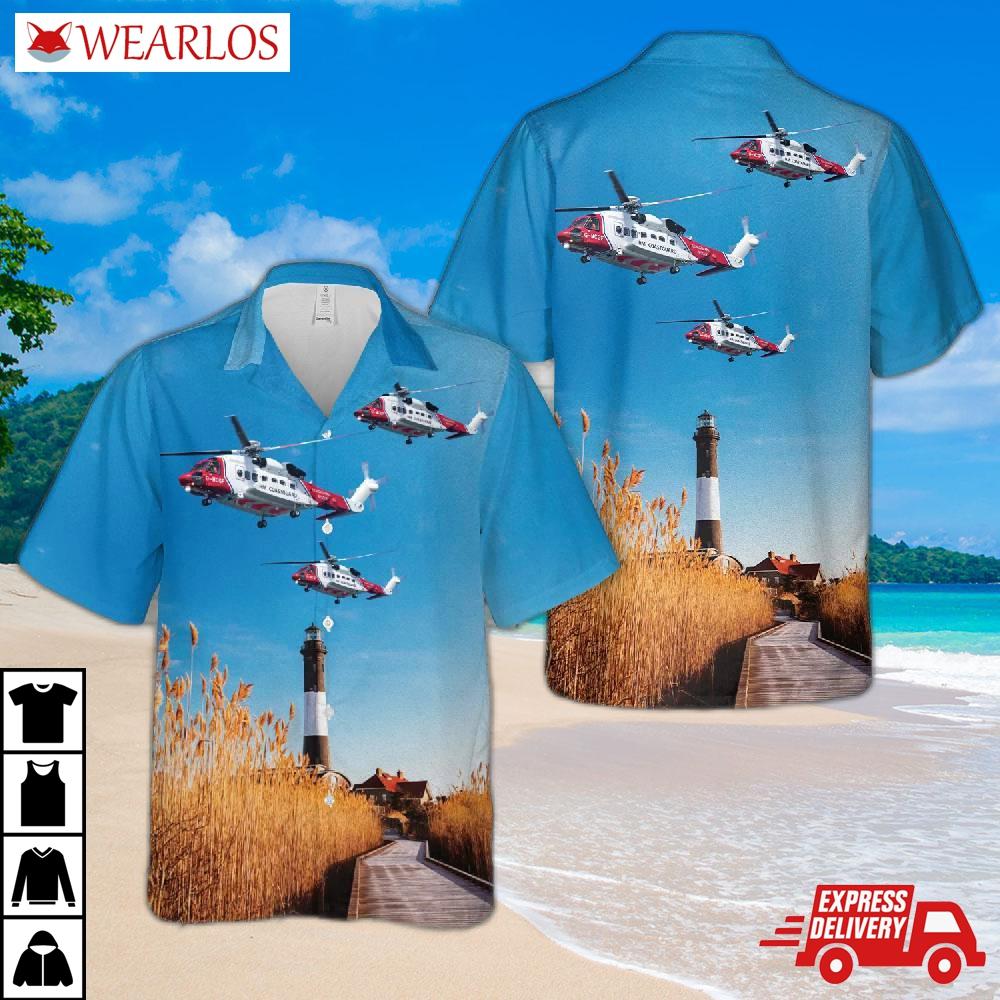 Uk Coastguard Sikorsky S-92 Hawaiian Shirt
