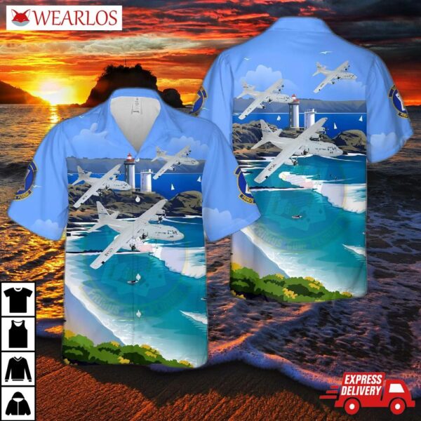 Us Air Force 53rd Airlift Squadron Team Little Rock Lockheed Martin C-130e Hawaiian Shirt