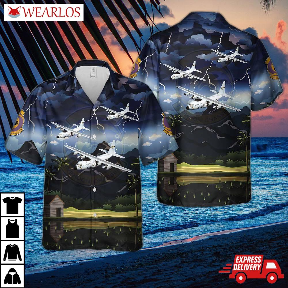 Us Air Force 54th Weather Reconnaissance Squadron Lockheed Wc-130h-lm Hercules (s/n 64-14861) Hawaiian Shirt
