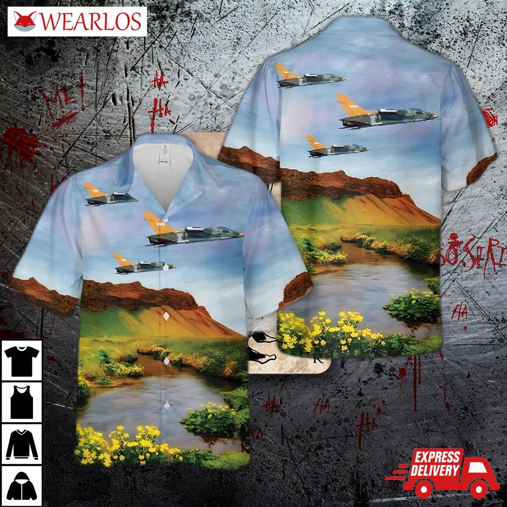 Us Air Force North American Qf-100d Super Sabre Target Drone (s/n 56-3109) Hawaiian Shirt