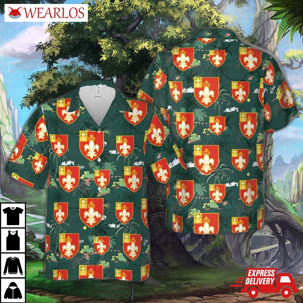Us Army 12th Field Artillery Regiment Unit Crest Hawaiian Shirt