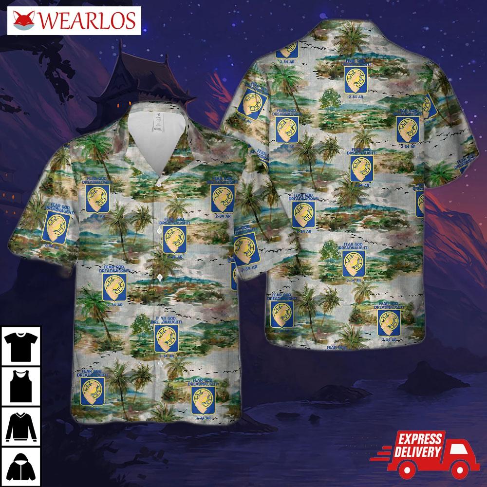 Us Army 2-34 Armor Regiment Hawaiian Shirt