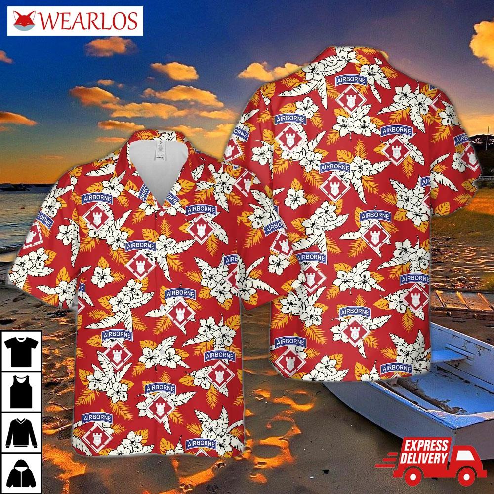 Us Army 20th Engineer Brigade Airborne Hawaiian Shirt