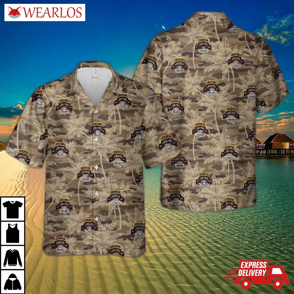 Us Army 51st Infantry Long Range Surveillance E Company Ranger Hawaiian Shirt