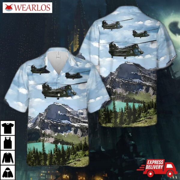 Us Army 62nd Aviation Company "the Happy Hookers" Ch-47 Hawaiian Shirt